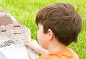 Boys Reading The Newspaper